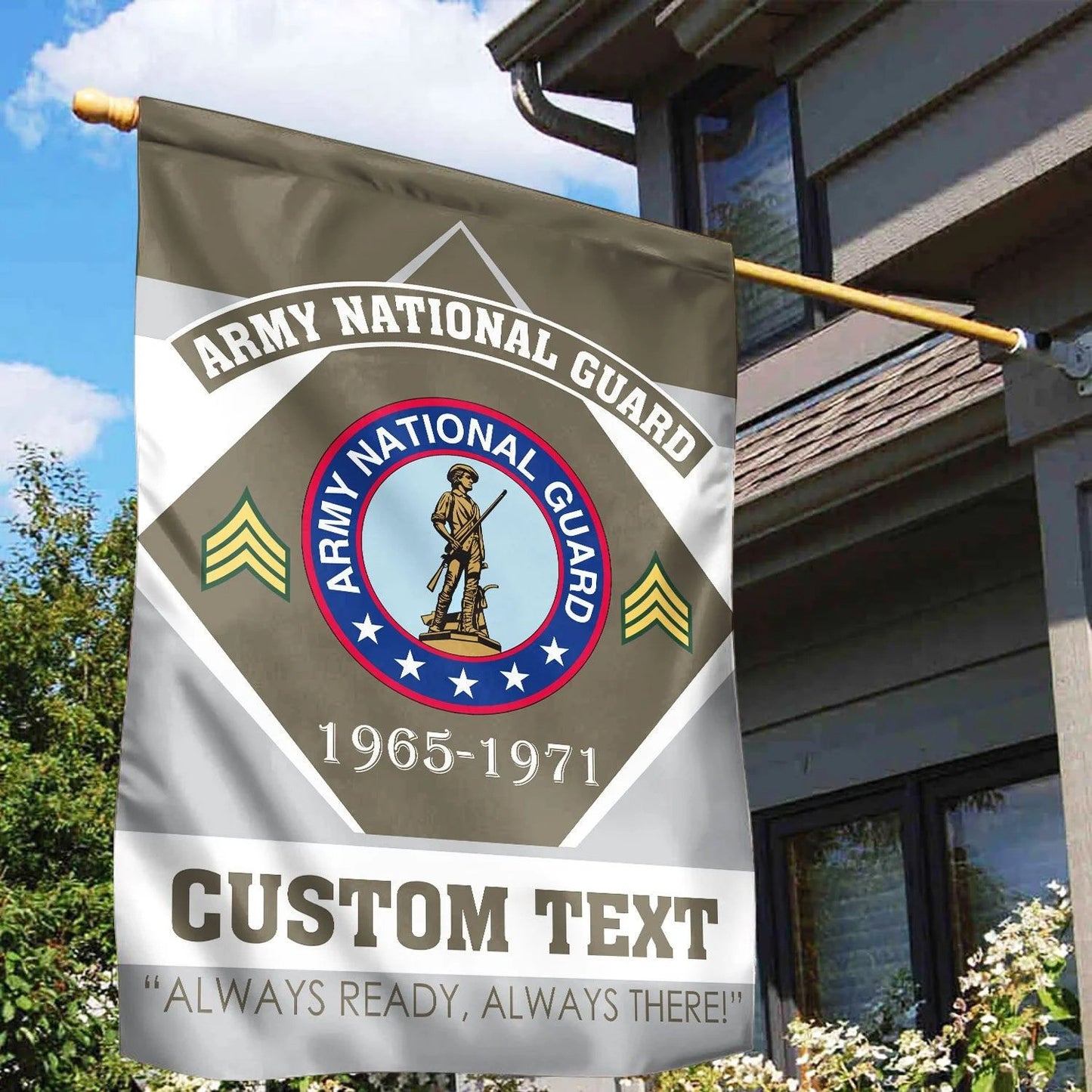 Custom Army National Guard Flag Always Ready Always There Merch Patriotic Yard Decor - Printvoro