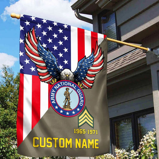 Custom Bald Eagle Army National Guard Flag 1965 1971 Merch Patriotic Lawn Decor - Printvoro