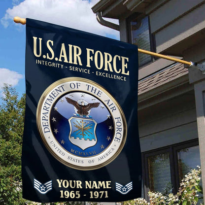 Custom Department Of The Air Force Flag 1965 1971 Merch Lawn Decor - Printvoro