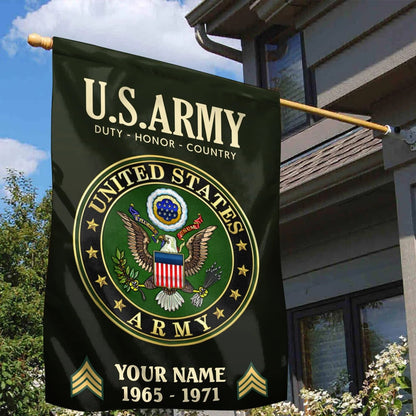 Custom US Army Duty Honor Country Flag 1965 1971 Merch Patriotic Indoor Decor - Printvoro
