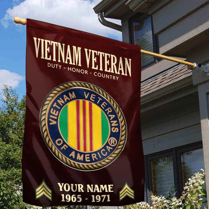 Custom Vietnam Veteran Of America Flag Proud VVA Merch Patriotic Indoor Decor - Printvoro
