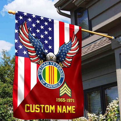 Custom Vietnam Veterans Of America Flag 1965 1971 Bald Eagle Merch Patriotic Outdoor Decor - Printvoro