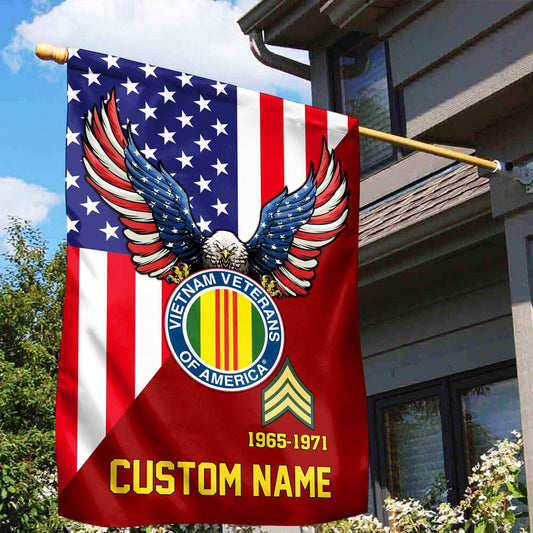 Custom Vietnam Veterans Of America Flag 1965 1971 Bald Eagle Merch Patriotic Outdoor Decor - Printvoro