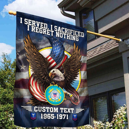 Custom I Served I Sacrificed Flag US Flag Bald Eagle Merch Patriotic Lawn Decor - Printvoro