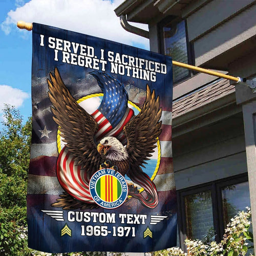 Custom I Served I Sacrified Flag 1965 1971 Outdoor Decor Gifts For Vietnam Veterans Of America - Printvoro