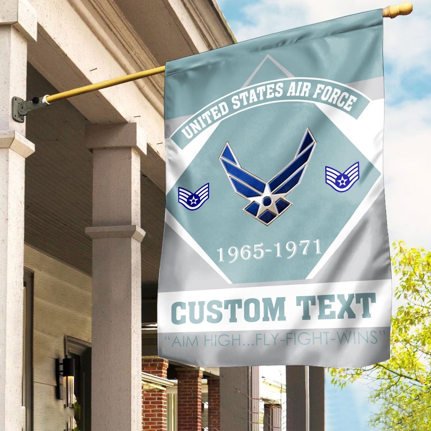Custom United States Air Force Flag 1965 1971 Merch Patriotic Yard Decor - Printvoro