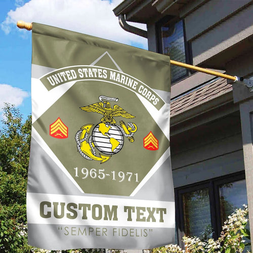 Custom United States Marine Corps Flag 1965 1971 Merch Yard Decor - Printvoro