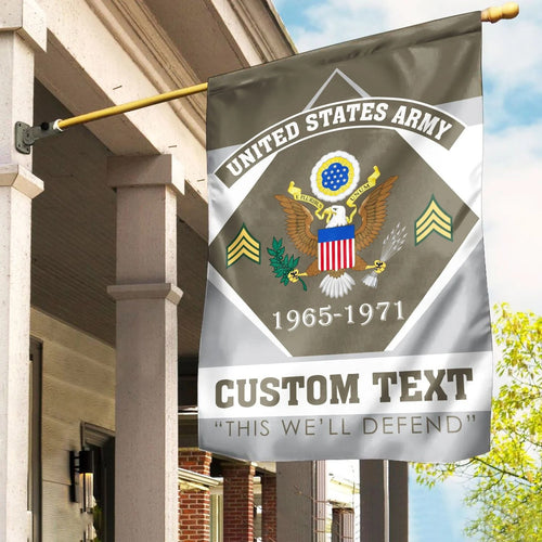 Custom United States Army Flag 1965 1971 Merch Patriotic Indoor Decor - Printvoro