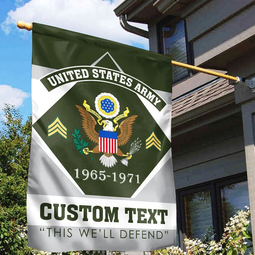 Custom US Army This We'll Defend Flag 1965 1971 Merch Patriotic Yard Decor - Printvoro