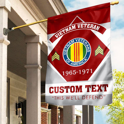Custom Vietnam Veteran Flag 1965 1971 Merch This We'll Defend Military Yard Decor - Printvoro
