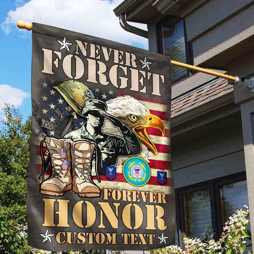 Custom Never Forget Forever Honor Flag Years Of Liberty Outdoor Banner Gift For Veteran Dad - Printvoro
