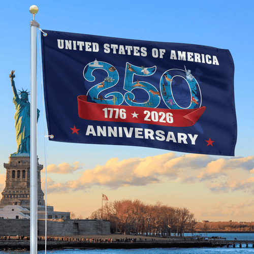 250 Years Of America Flag 4Th Of July Merch Patriotic Yard Decor - Printvoro