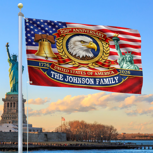 250 Years Of America Flag 1776 2026 Merch Patriotic Outdoor Decor - Printvoro