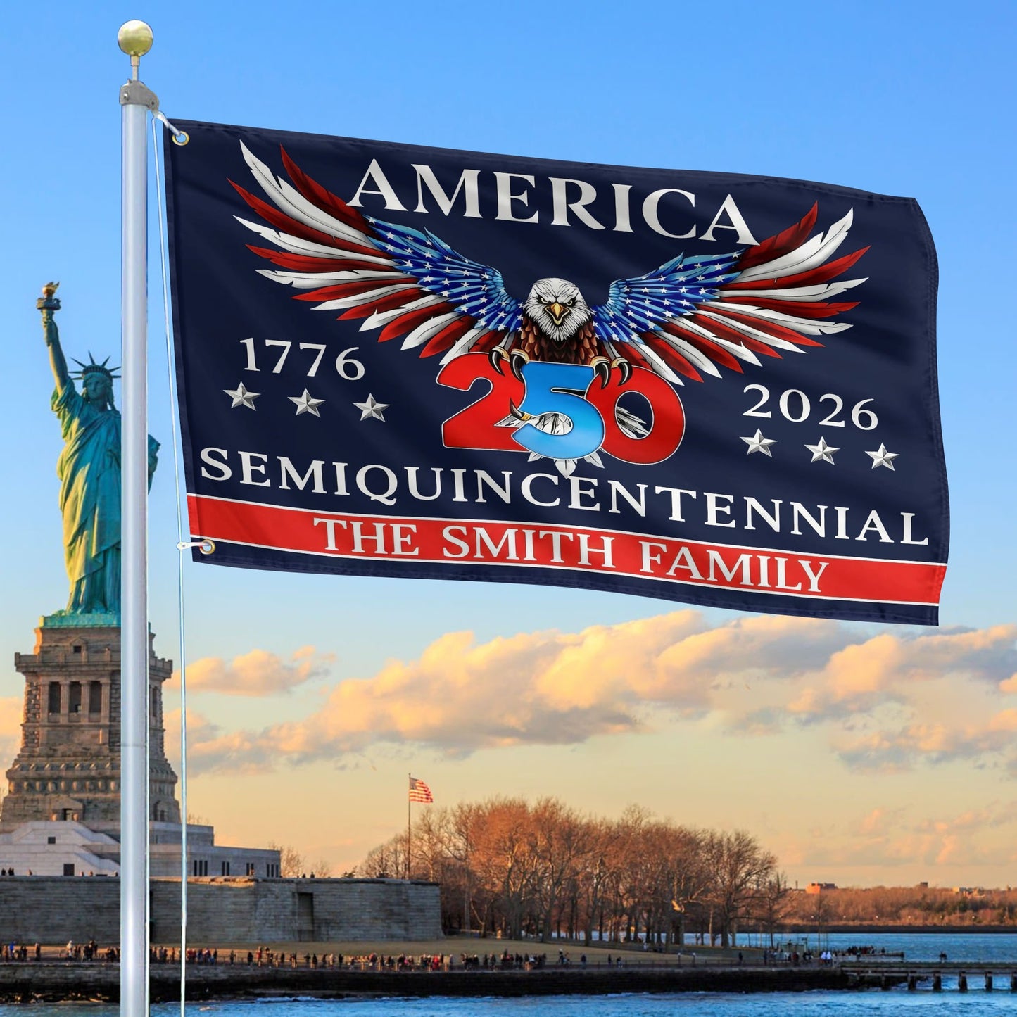 250 Years Of America Flag 1776 2026 Merch Patriotic Yard Decor - Printvoro