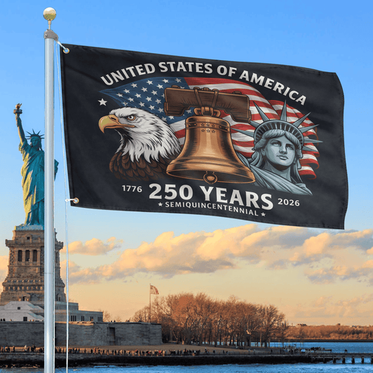 250 Years Of America Flag 1776 Semiquincentennial Merch Patriotic Outdoor Decor - Printvoro