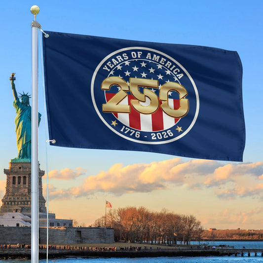 250 Years Of America Flag Independence Day Merch Patriotic Outdoor Decor - Printvoro