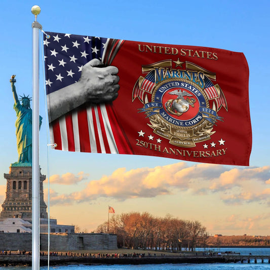 250 Years Of America Flag US Marine Corps Merch Patriotic Gift Ideas - Printvoro
