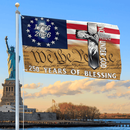 250 Years Of Blessing Flag We The People Merch Patriotic Outdoor Banner - Printvoro
