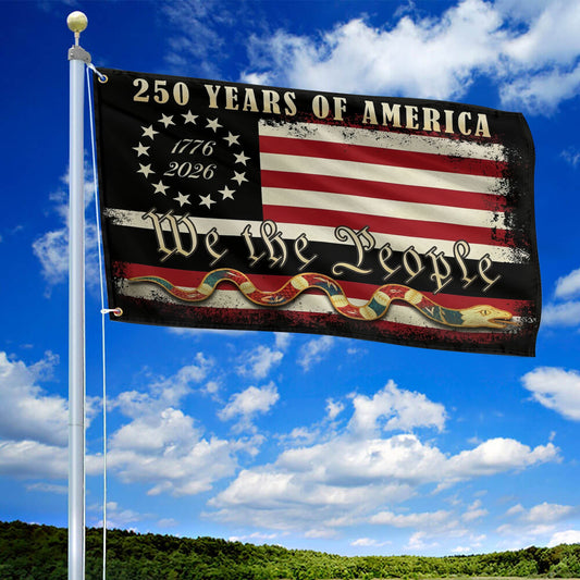 250 Years Of Defending Liberty Flag 1776 2026 Merch Patriotic Indoor Decor - Printvoro