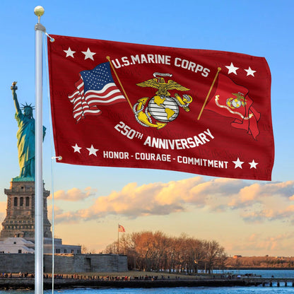 250 Years Of Defending Liberty Flag Fourth Of July Merch Patriotic Outdoor Decor - Printvoro
