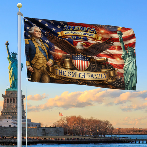 250Th Anniversary Flag Est 1776 Merch Patriotic Indoor Decor - Printvoro