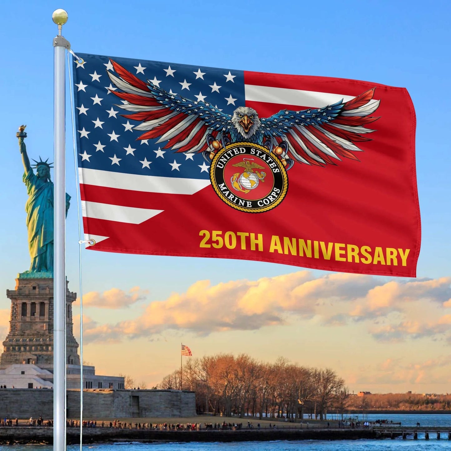 America 250Th Anniversary Flag 4Th Of July Merch Patriotic Lawn Decor - Printvoro