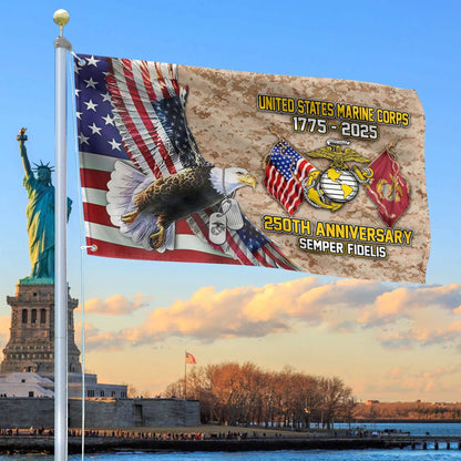 America 250Th Anniversary Flag Bald Eagle Merch Patriotic Outdoor Decor - Printvoro