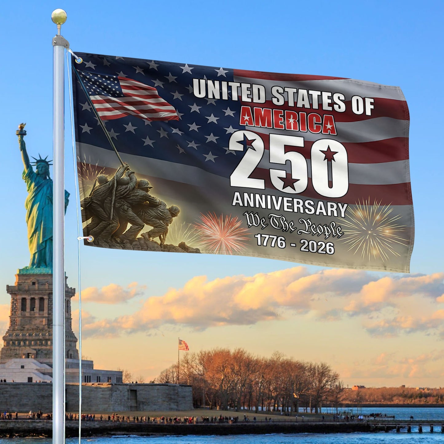 America 250Th Anniversary Flag We The People Merch Patriotic Lawn Decor - Printvoro