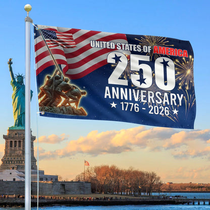 America Celebrates 250Th Anniversary Flag 1776 2026 Merch Patriotic Yard Decor - Printvoro