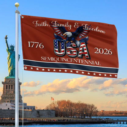 America Land Of The Free Flag Independence Day Merch Yard Sign - Printvoro