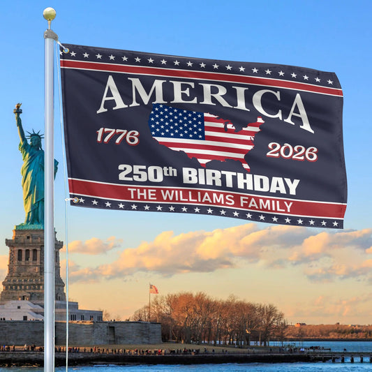 American 250 Years Birthday Flag Independence Day Merch Patriotic Yard Decor - Printvoro