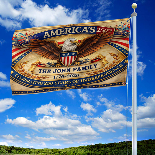 Celebrating 250 Years Of Independence Flag US Bald Eagle Merch Patriotic Yard Sign - Printvoro