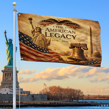 The American Legacy Flag 1776 2026 Merch Patriotic Indoor Decor - Printvoro