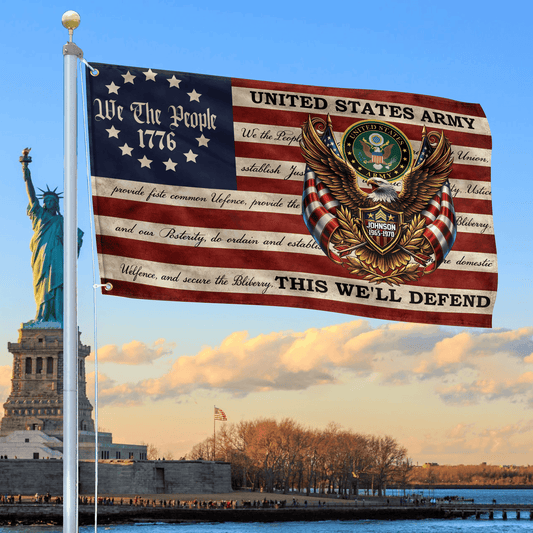 United States Army We The People Flag 1776 Merch Patriotic Indoor Decor - Printvoro