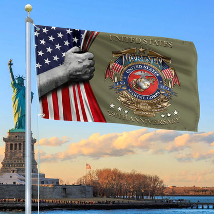 United States Marine Corps Flag 250Th Anniversary Merch Patriotic Outdoor Decor - Printvoro