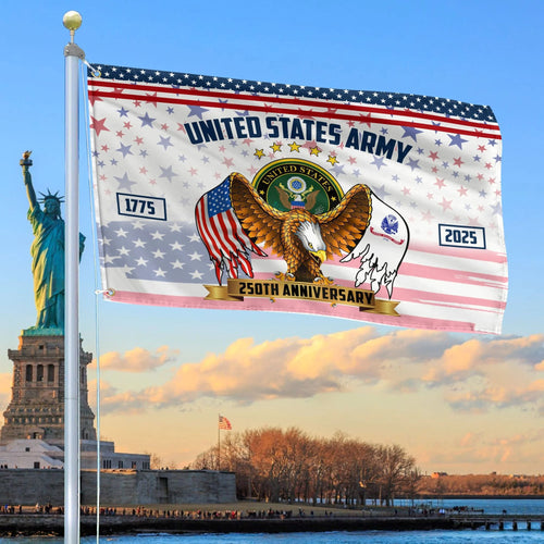 US Army America Celebrates 250Th Anniversary Flag 1775 2025 Merch Patriotic Indoor Decor - Printvoro