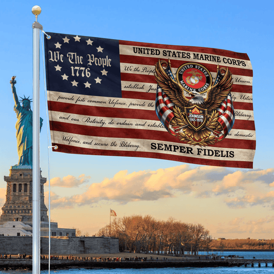 US Marine Corps We The People Flag We The People Merch Lawn Decor - Printvoro