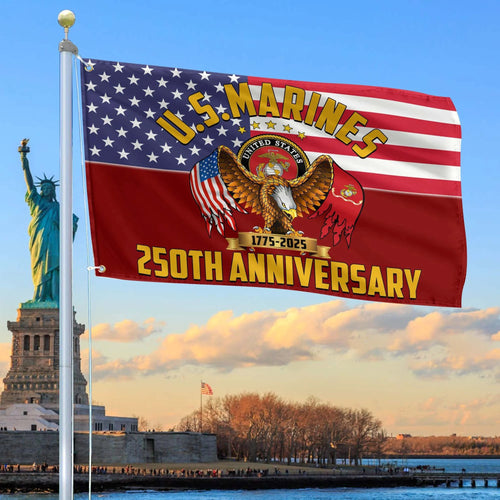 US Marines America Celebrates 250Th Anniversary Flag Freedom Day Merch Patriotic Lawn Decor - Printvoro