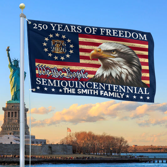 USA 250 Years Of Freedom Bald Eagle Flag We The People Merch Patriotic Yard Decor - Printvoro