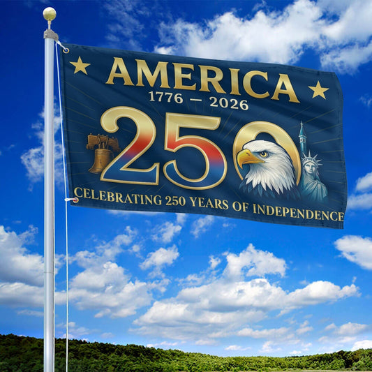 USA 250 Years Of Independence Flag US Bald Eagle Merch Patriotic Yard Sign - Printvoro
