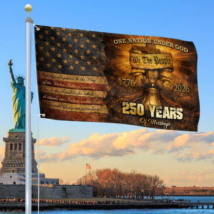 USA 250 Years Strong Flag 250 Years Of Blessing Merch Patriotic Yard Decor - Printvoro