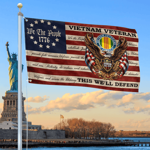 Vietnam Veteran This We'll Defend Flag We The People Merch Patriotic Indoor Decor - Printvoro