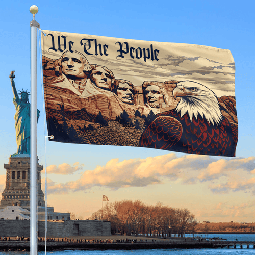 We The People Flag Bald Eagle Merch Patriotic Outdoor Decorations - Printvoro