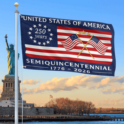 American 250 Years Birthday Flag 1776 2026 Merch Patriotic Lawn Decor - Printvoro