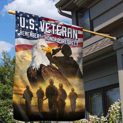 Bald Eagle US Veteran Remeber Honor Flag Honor Veteran US Army Merch Patriotic Outdoor Decor - Printvoro