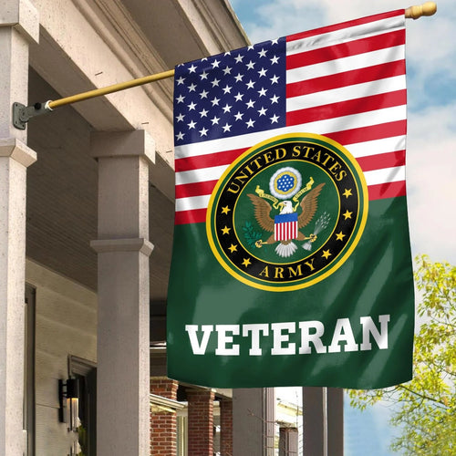 United States Of Army Flag Independence Day Banner Decor Gifts For Military Veteran - Printvoro