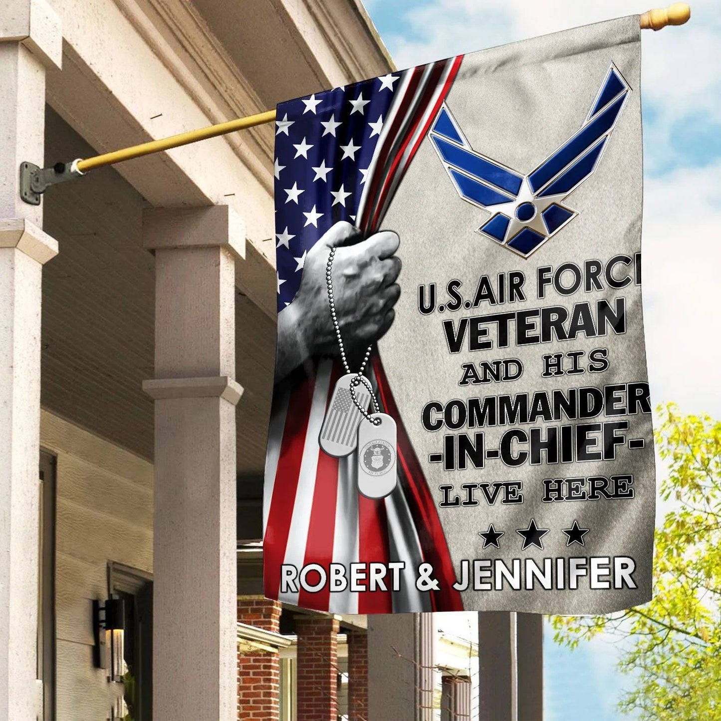 US Air Force Flag USAF Military Merch Patriotic Yard Decorations - Printvoro