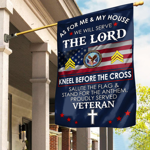 US Veteran Stand For The Anthem Flag Kneel Before The Flag Merch Patriotic Lawn Decor - Printvoro