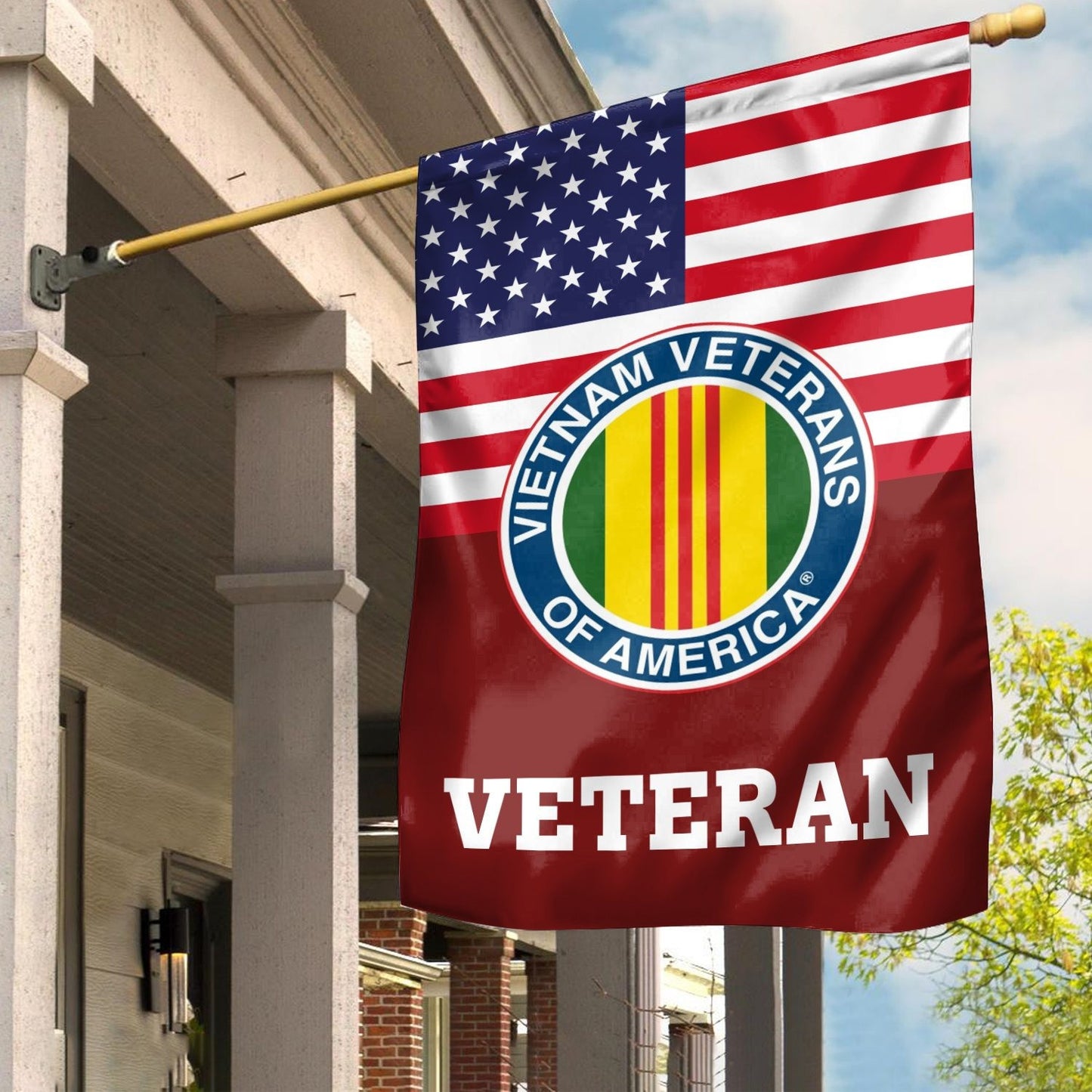 Vietnam Veterans Of America Flag Proud Veteran Military Merch Yard Decor - Printvoro