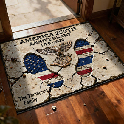 Custom America 250Th Anniversary 1776 2026 Doormat 4Th Of July Decorations Patriotic Gifts - Pvr